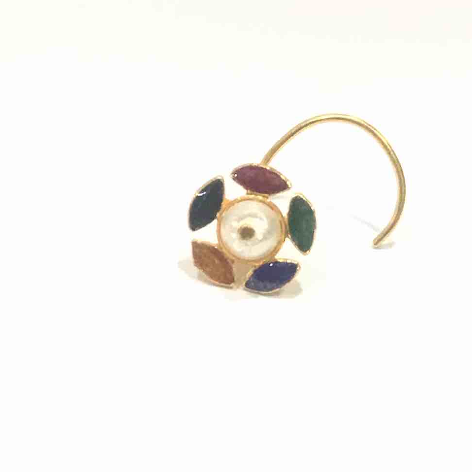 16ct mina moti round shape nosepins kati