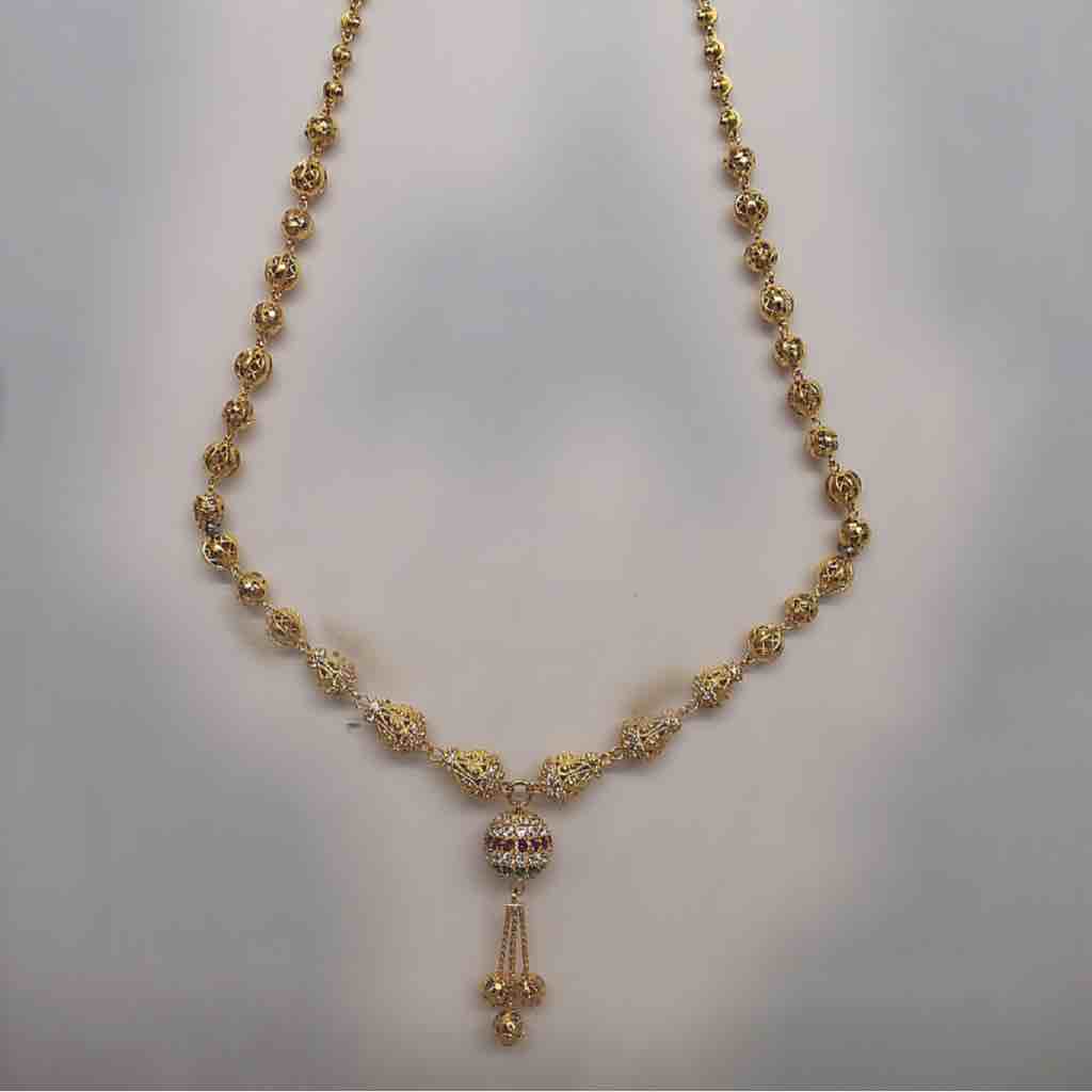 22ct gold 916 fancy stone mala