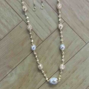 22ct gold cnc capsule beads mala