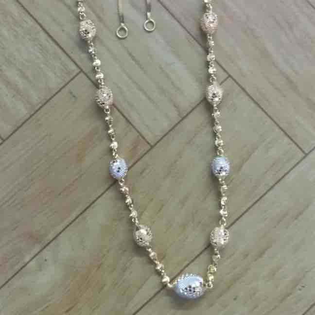 22ct gold cnc capsule beads mala