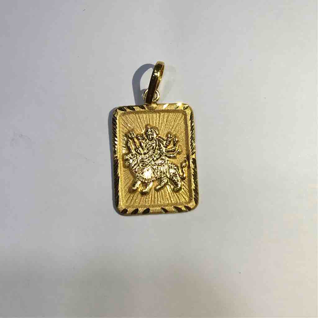 750  plain gold god pendant for daily wear