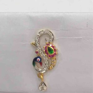 916 gold beautiful peacock fancy earrings