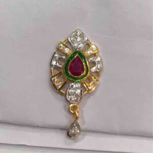 22KT Gold Fancy Rhodium Earrings