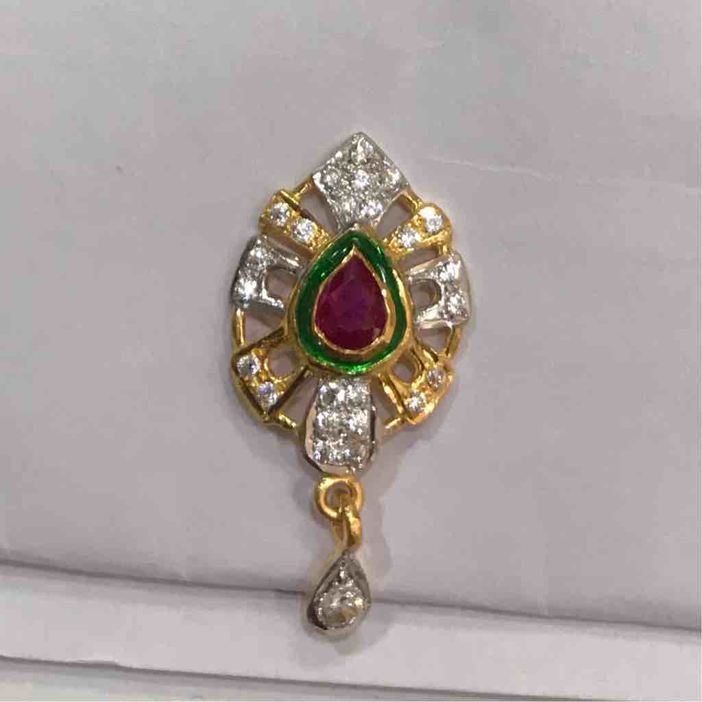 22KT Gold Fancy Rhodium Earrings