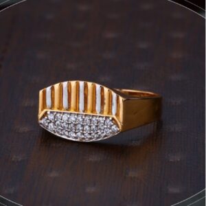 22k gold elite cz ring for mens r18-286