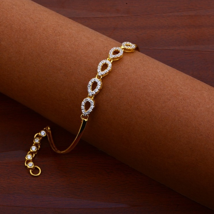 Ladies kada bracelet cz 916