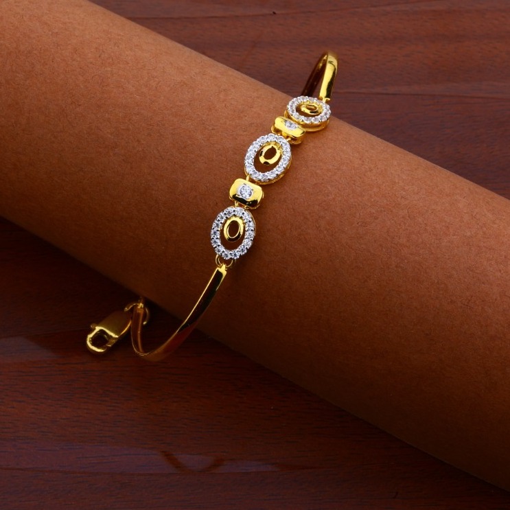 Ladies kada bracelet cz 916