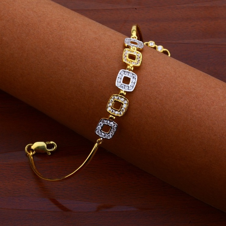 Ladies kada bracelet cz 916