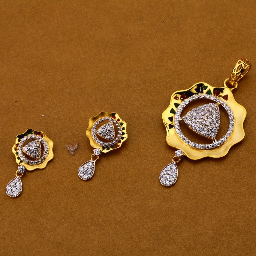 Ladies pendant set 916 cz