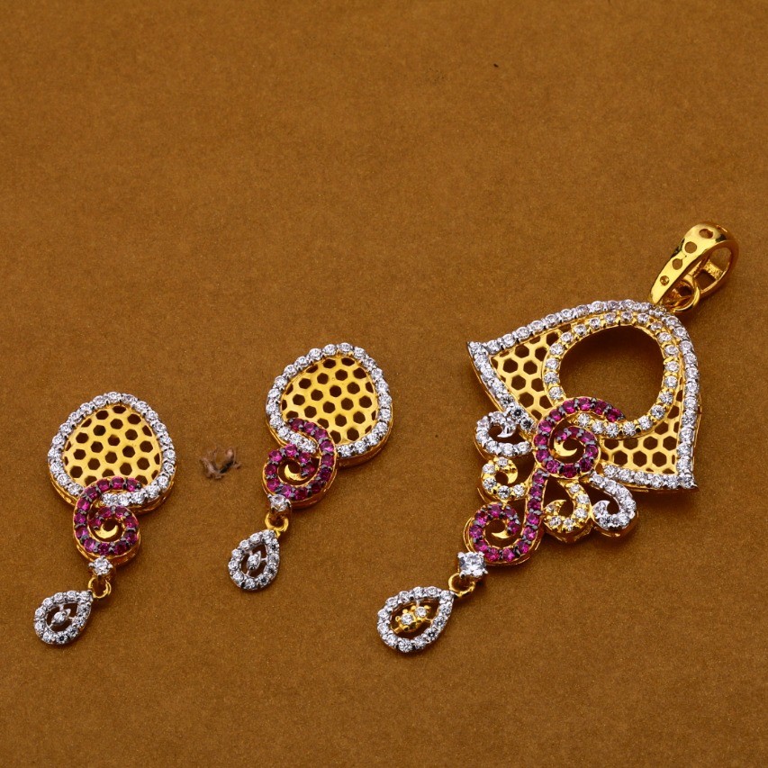 Ladies pendant set 916 cz