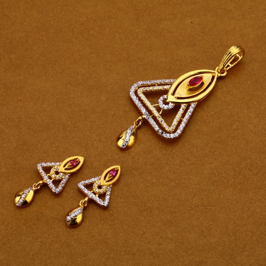 Ladies pendant set 916 cz