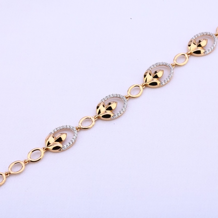 Ladies bracelet rosegold 18ct