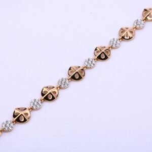 Ladies bracelet rosegold 18ct