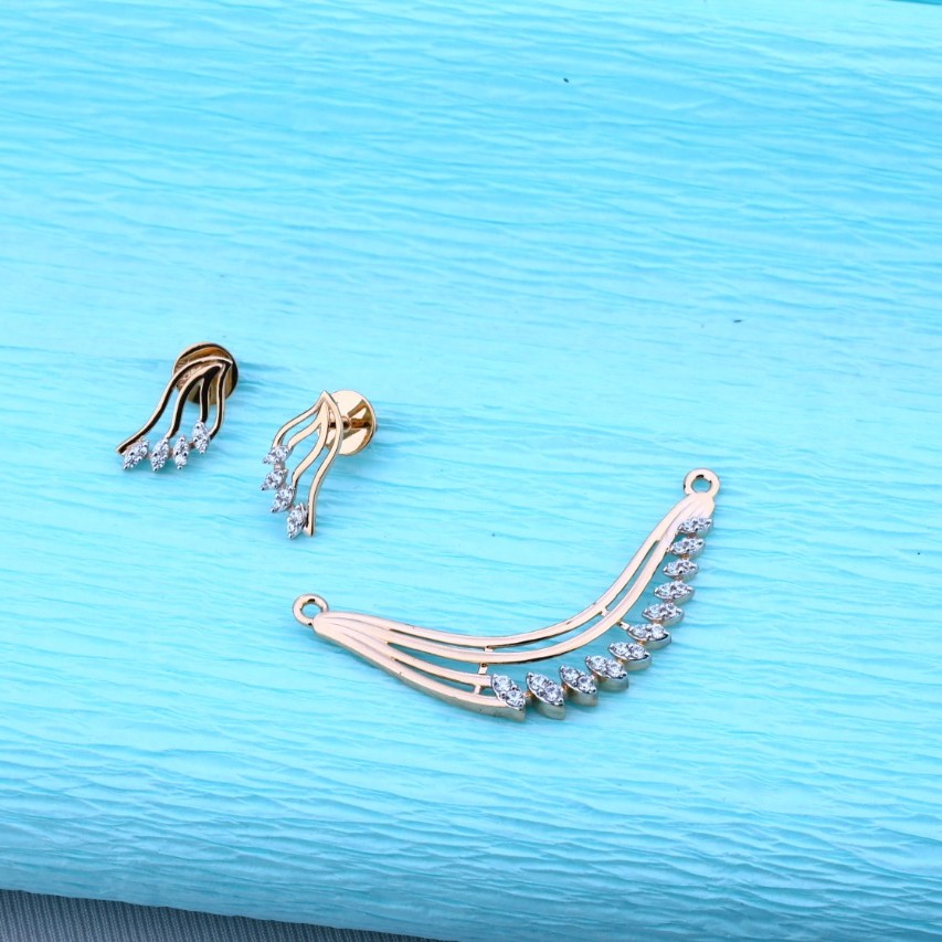 Pendent set rosegold 18ct