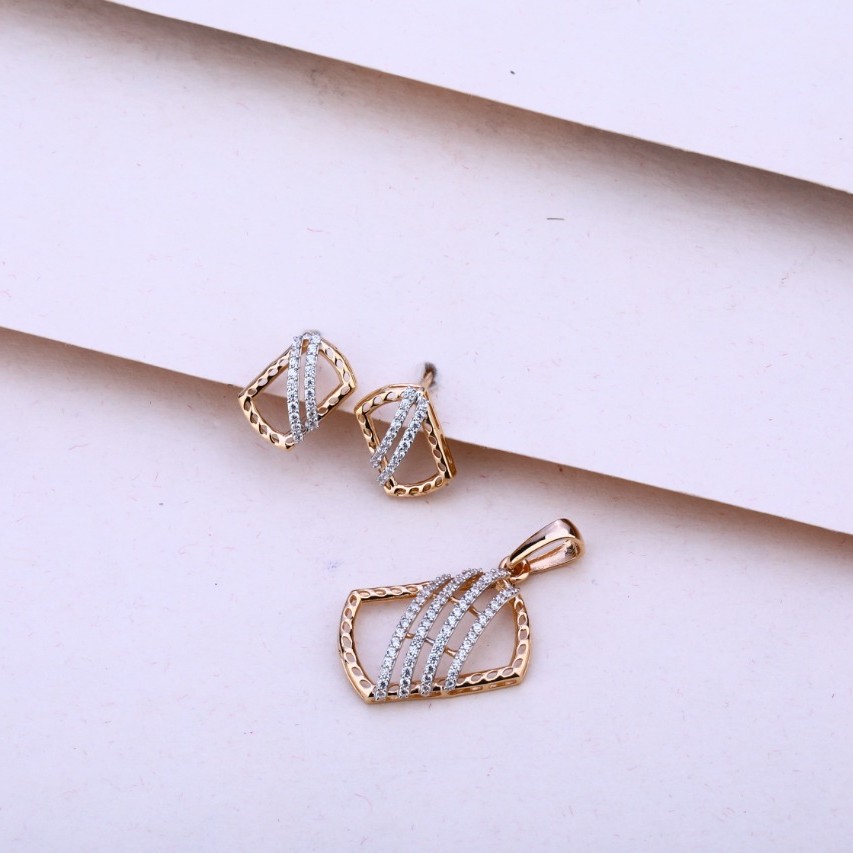 Pendent set rosegold 18ct