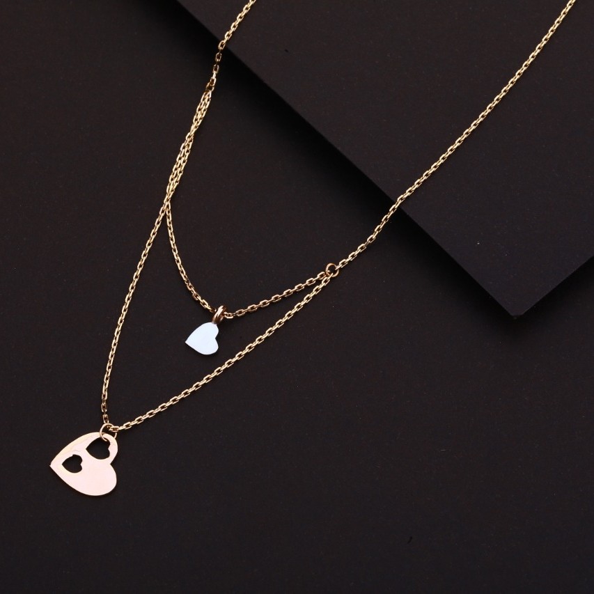 Chain with pendent fancy rosegold