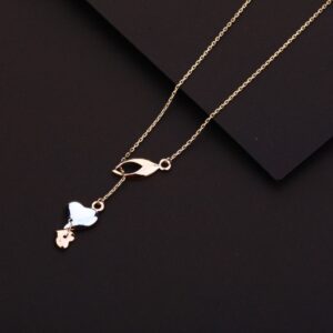 Pendent with chain rosegold