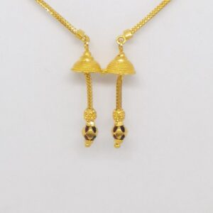 22 KT 916 Hallmark Gold Dokiya style Fancy ladies Mangalsutra Chain