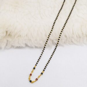 22 KT 916 Hallmark Gold Black beats Fancy ladies Mangalsutra Chain
