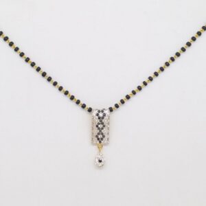 22 kt 916 hallmark gold black daimond fancy ladies mangalsutrapendants