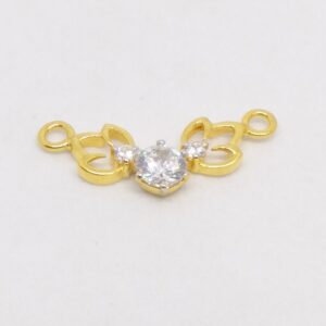 22 kt 916 hallmark gold single stone delicate mangalsutrapendants
