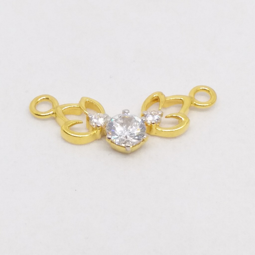 22 kt 916 hallmark gold single stone delicate mangalsutrapendants
