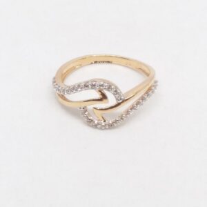 18 KT 750 Hallmark Rose Gold Daimond Fancy Ladies Ring