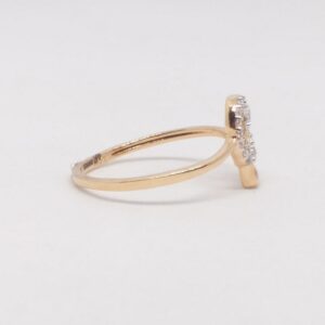 18 KT 750 Hallmark Rose Gold Daimond Fancy Heart Shape ladies Ring