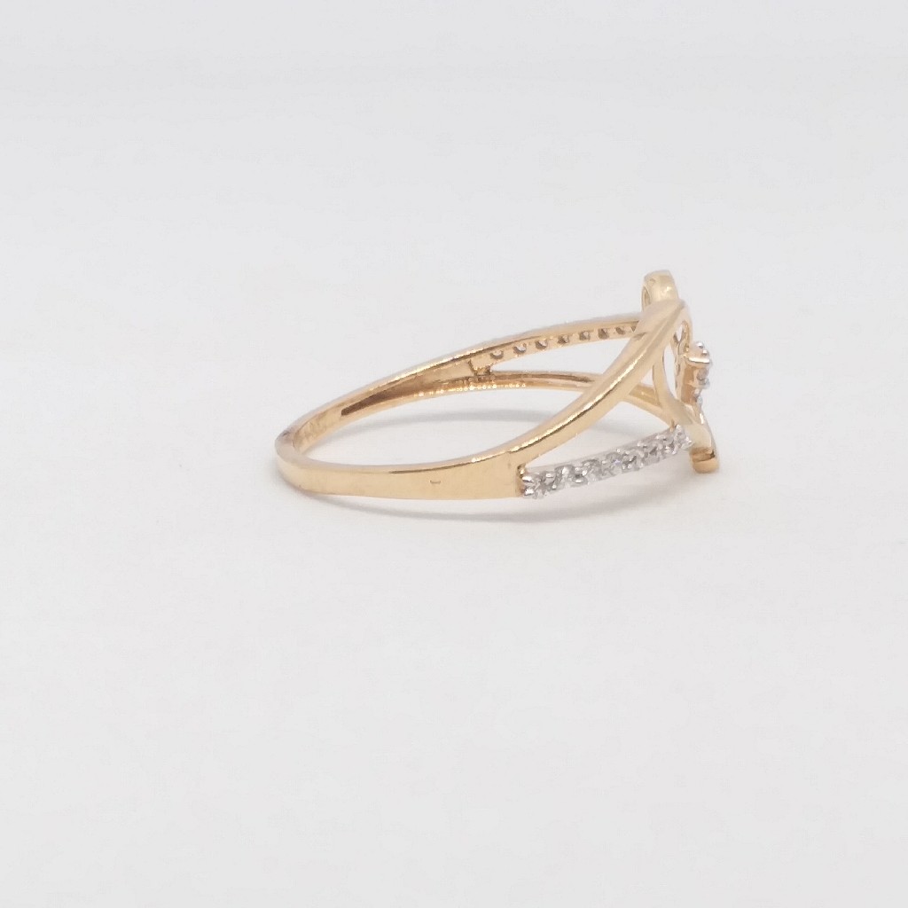 18 KT 750 Hallmark Rose Gold Heart Shape Daimond Fancy ladies Ring - Image 4