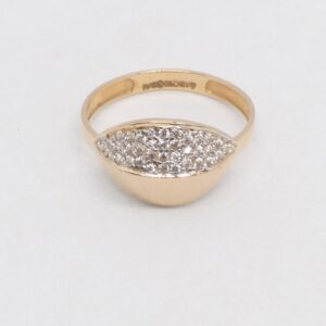 18 kt 750 Hallmark rose gold daimond fancy ladies ring