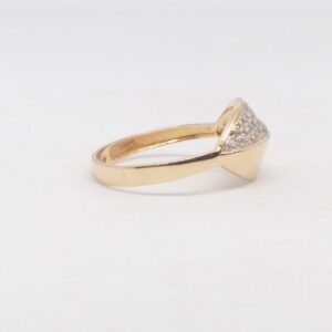 18 kt 750 Hallmark rose gold daimond fancy ladies ring
