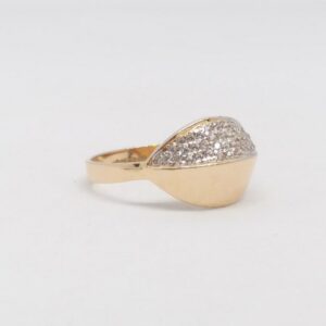 18 kt 750 Hallmark rose gold daimond fancy ladies ring