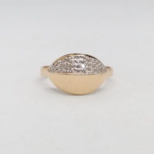 18 kt 750 Hallmark rose gold daimond fancy ladies ring