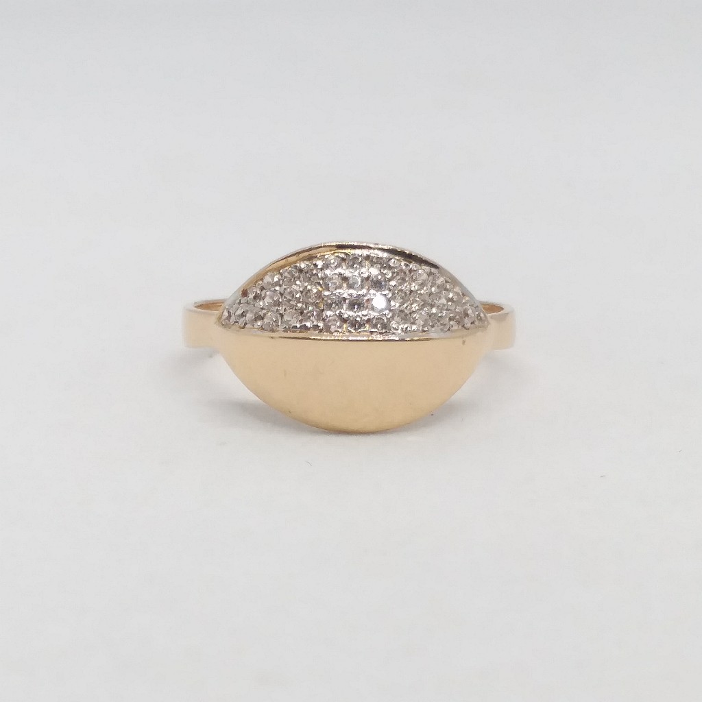 18 kt 750 Hallmark rose gold daimond fancy ladies ring