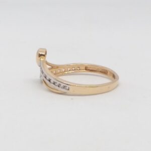 18 kt 750 Hallmark rose gold daimond fancy ladies ring