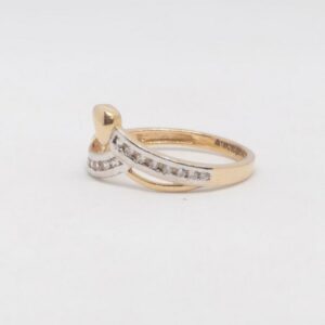 18 kt 750 Hallmark rose gold daimond fancy ladies ring