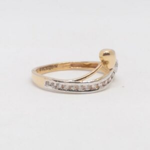 18 kt 750 Hallmark rose gold daimond fancy ladies ring