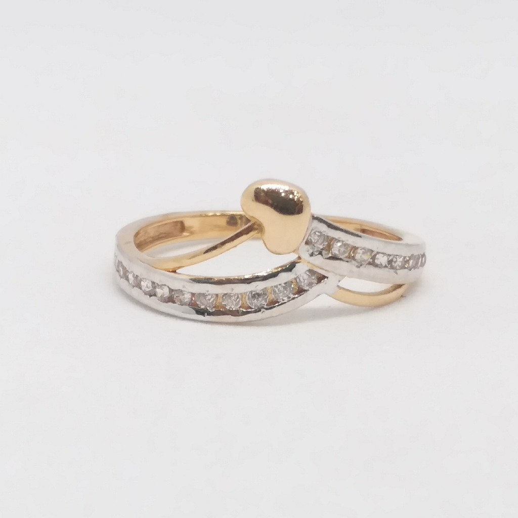 18 kt 750 Hallmark rose gold daimond fancy ladies ring