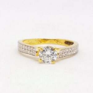 22 KT 916 Hallmark Gold Daimond Fancy ladies Ring