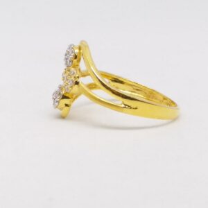 22 KT 916 Hallmark Gold Daimond Fancy ladies party wear Ring