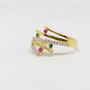 22 KT 916 Hallmark Gold Daimond Fancy ladies party wear Ring