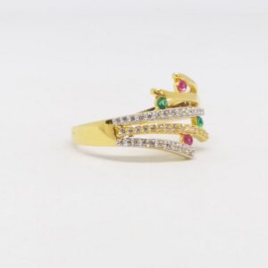 22 KT 916 Hallmark Gold Daimond Fancy ladies party wear Ring