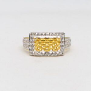 22 KT 916 Hallmark Gold Daimond Fancy Gents Ring