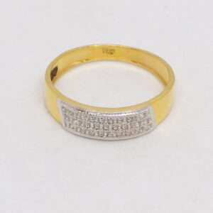22 kt 916 hallmark gold daimond fancy Unisex bend ring