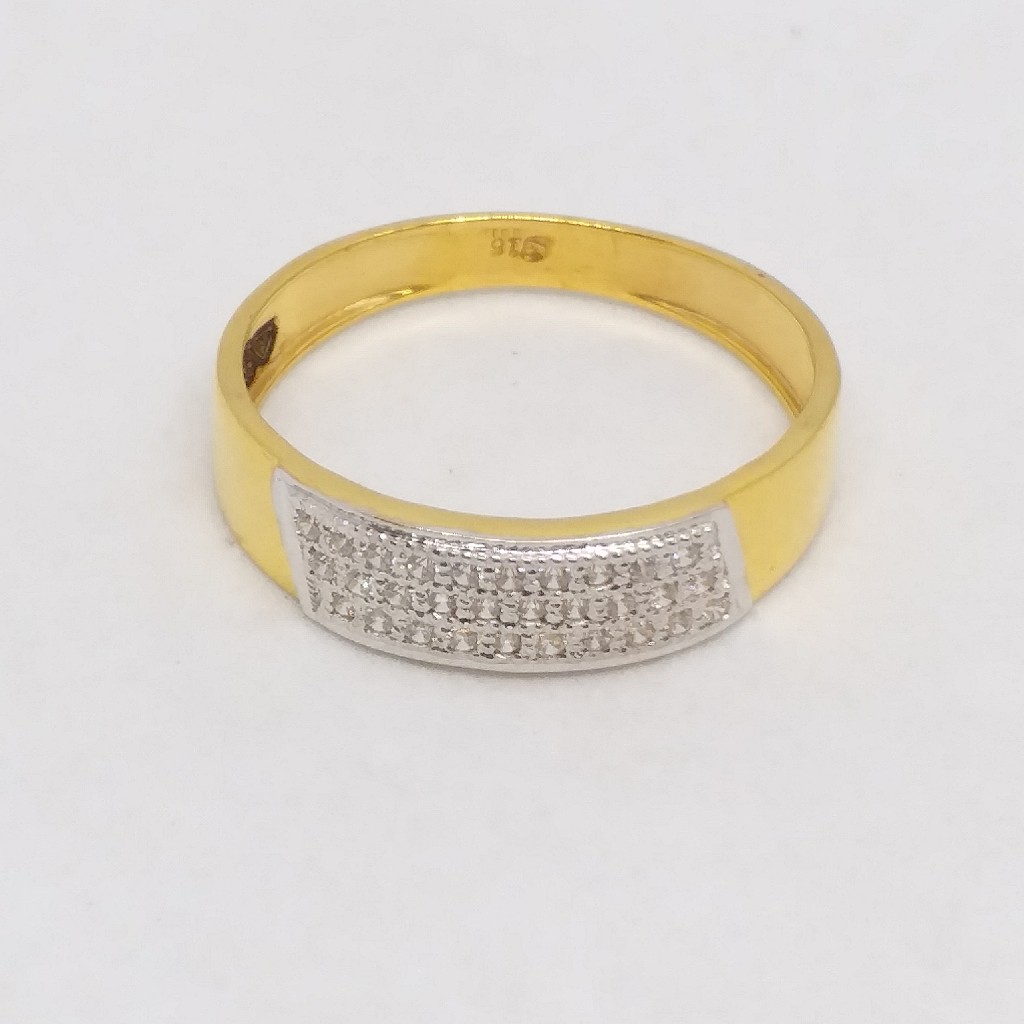 22 kt 916 hallmark gold daimond fancy Unisex bend ring - Image 4