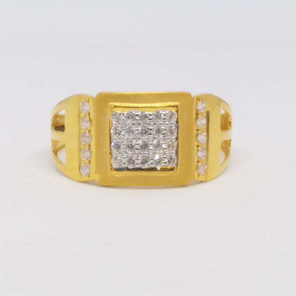 22 KT 916 Hallmark Gold Daimond & met Fancy Gents Ring