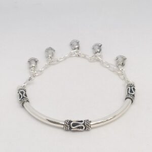 925 Sterling silver antique oxidase ladies kada + loose bracelet
