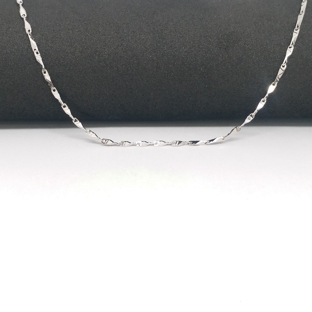 925 Sterling silver fancy unisex plain daily wear chain - Image 2