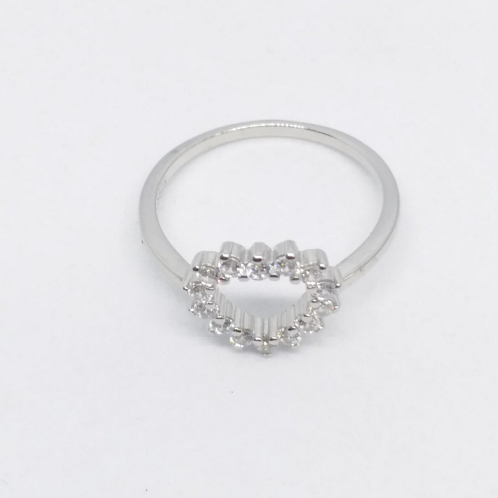 925 Sterling silver heart shape ladies party wear ring - Image 4