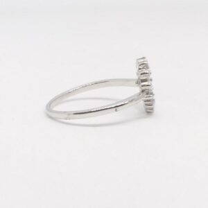 925 Sterling silver heart shape ladies party wear ring